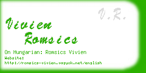 vivien romsics business card